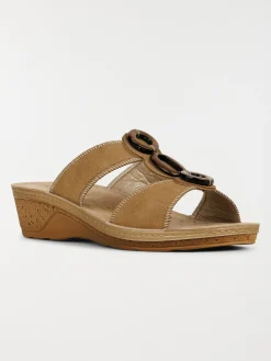 Mules perles bois femme confort (36-41)