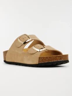 Mules plates femme beige (37-42)