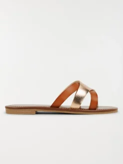 Mules plates femme bicolore (36-41)