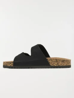 Mules plates femme noir (36-41)