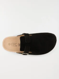 Mules plates femme noir (36-41)