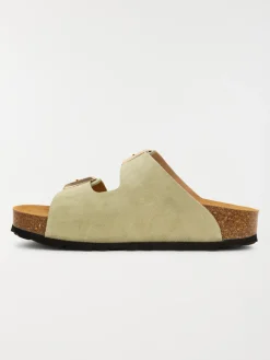Mules plates femme vert (37-42)