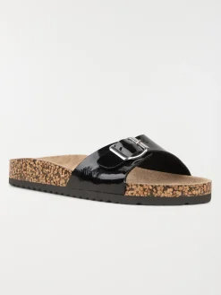 Mules plates noires femme (36-41)