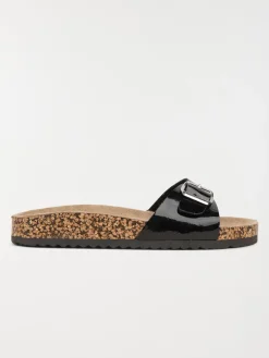 Mules plates noires femme (36-41)