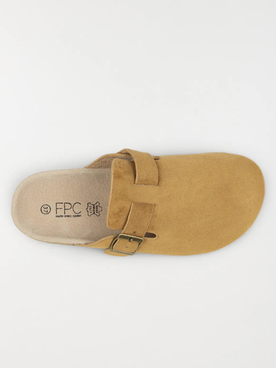 Mules sabots plates femme camel (36-41)