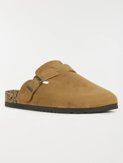 Mules sabots plates femme camel (36-41)