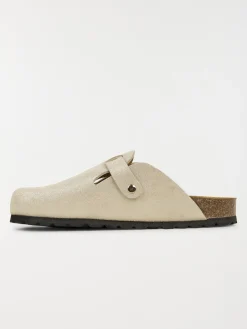 Mules sabots plates femme beige (37-42)