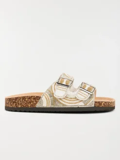Mules strass blanches femme (36-41)