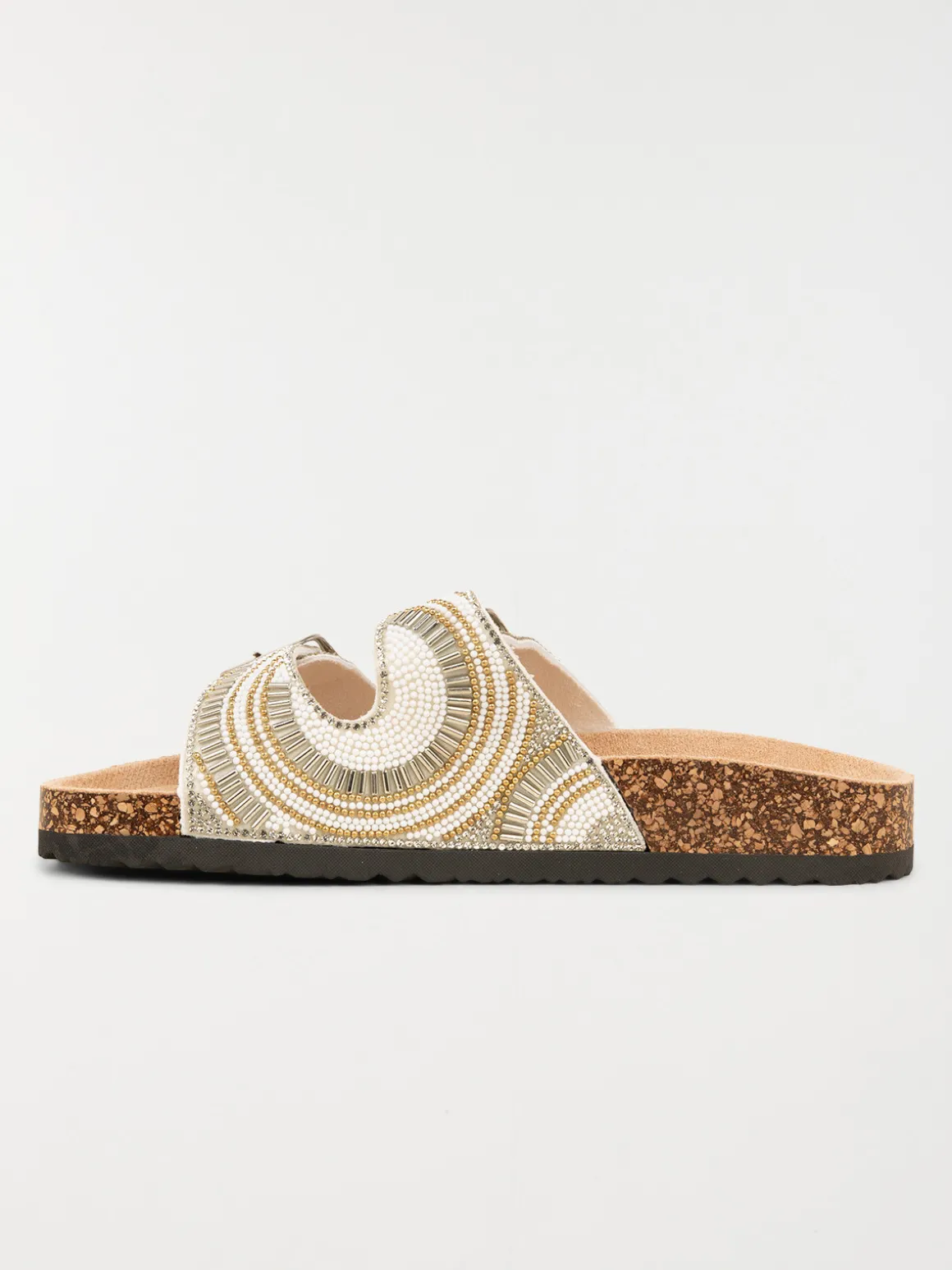 Mules strass blanches femme (36-41)