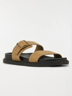Mules studs dorés femme noir (36-41)