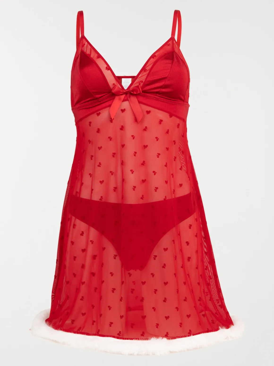 Nuisette rouge séduction femme (S-XL)