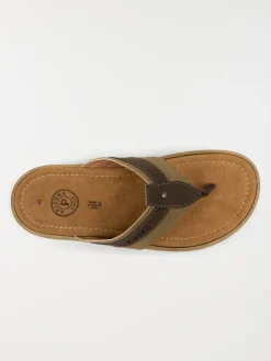 Nu-pied entredoigt marron homme (40-45)
