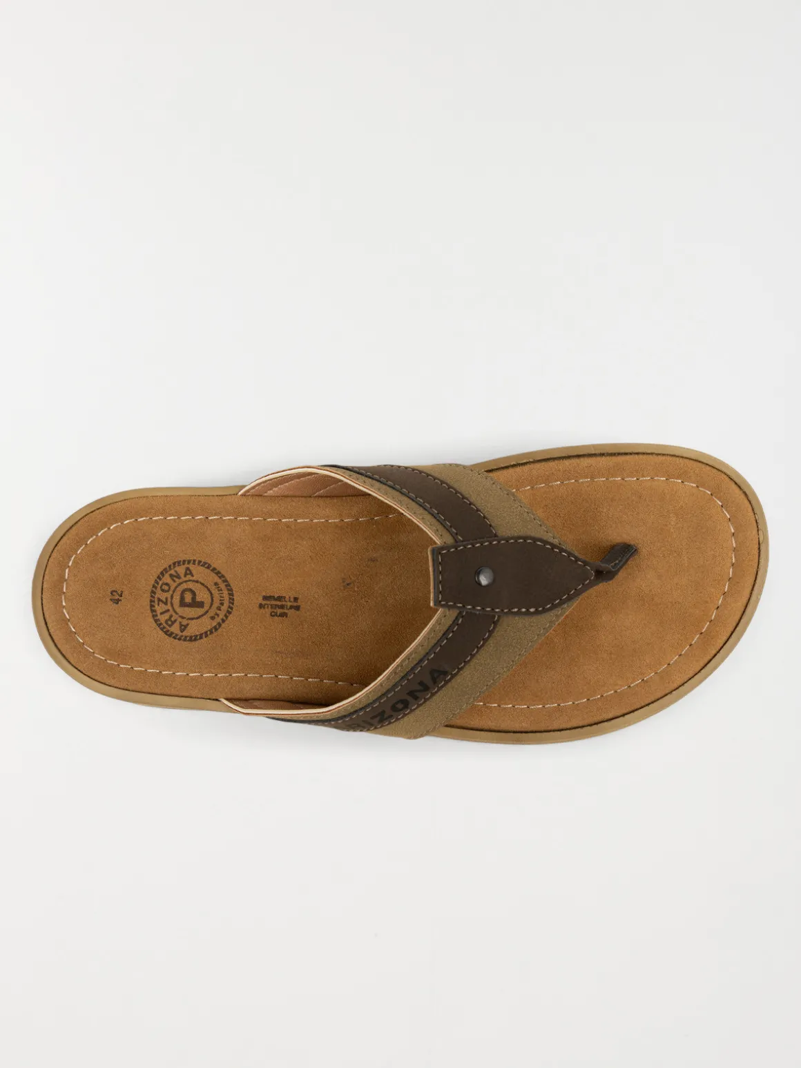 Nu-pied entredoigt marron homme (40-45)