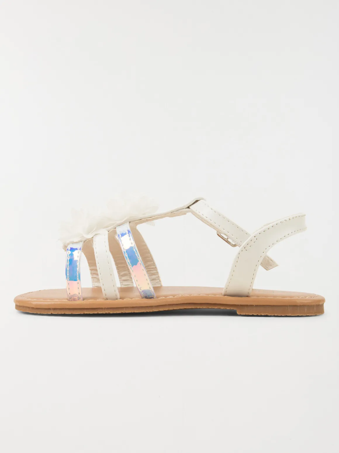 Nu-pieds fleurs tissus fille (31-36)