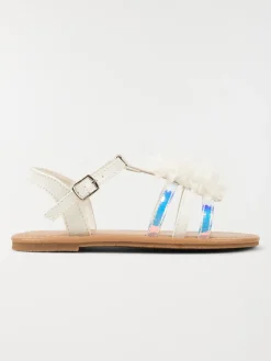 Nu-pieds fleurs tissus fille (31-36)