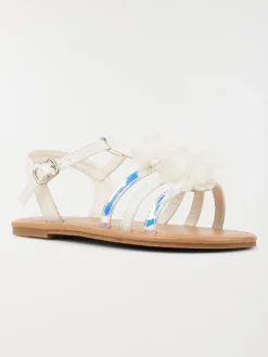 Nu-pieds fleurs tissus fille (31-36)