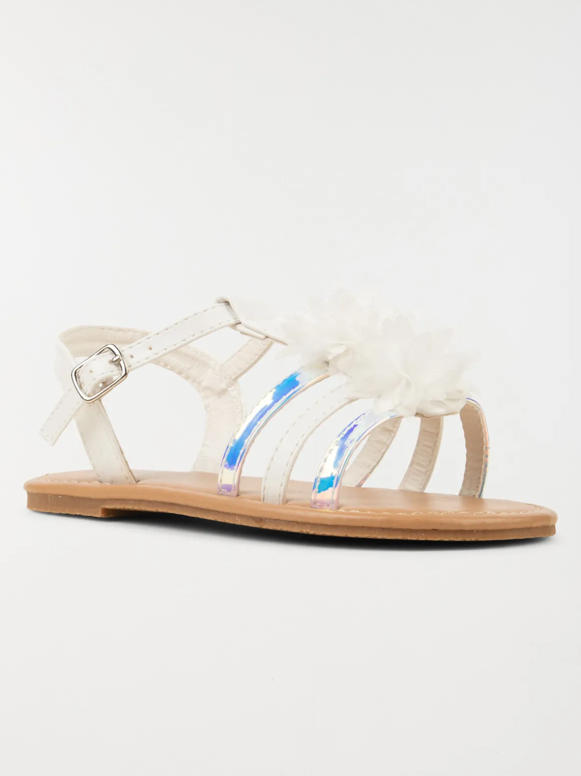 Nu-pieds fleurs tissus fille (24-30)