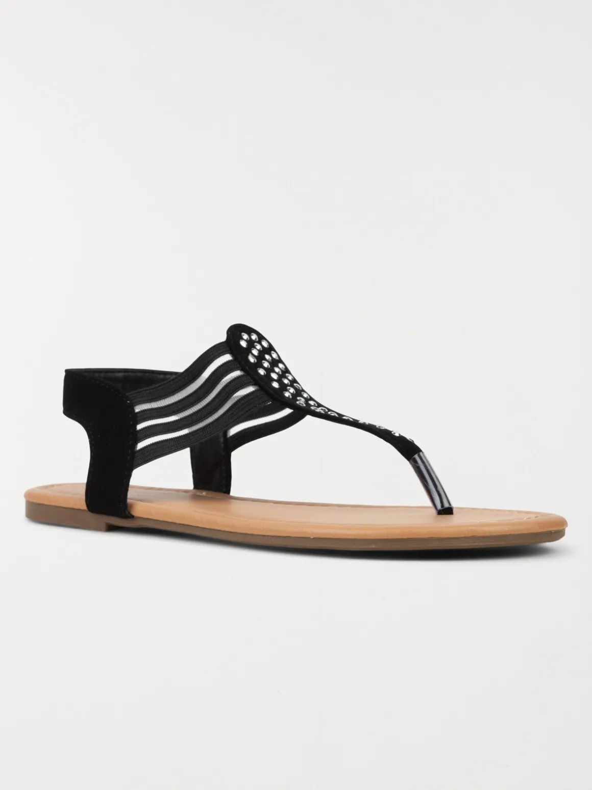 Nu-pieds strass femme noir (37-42)