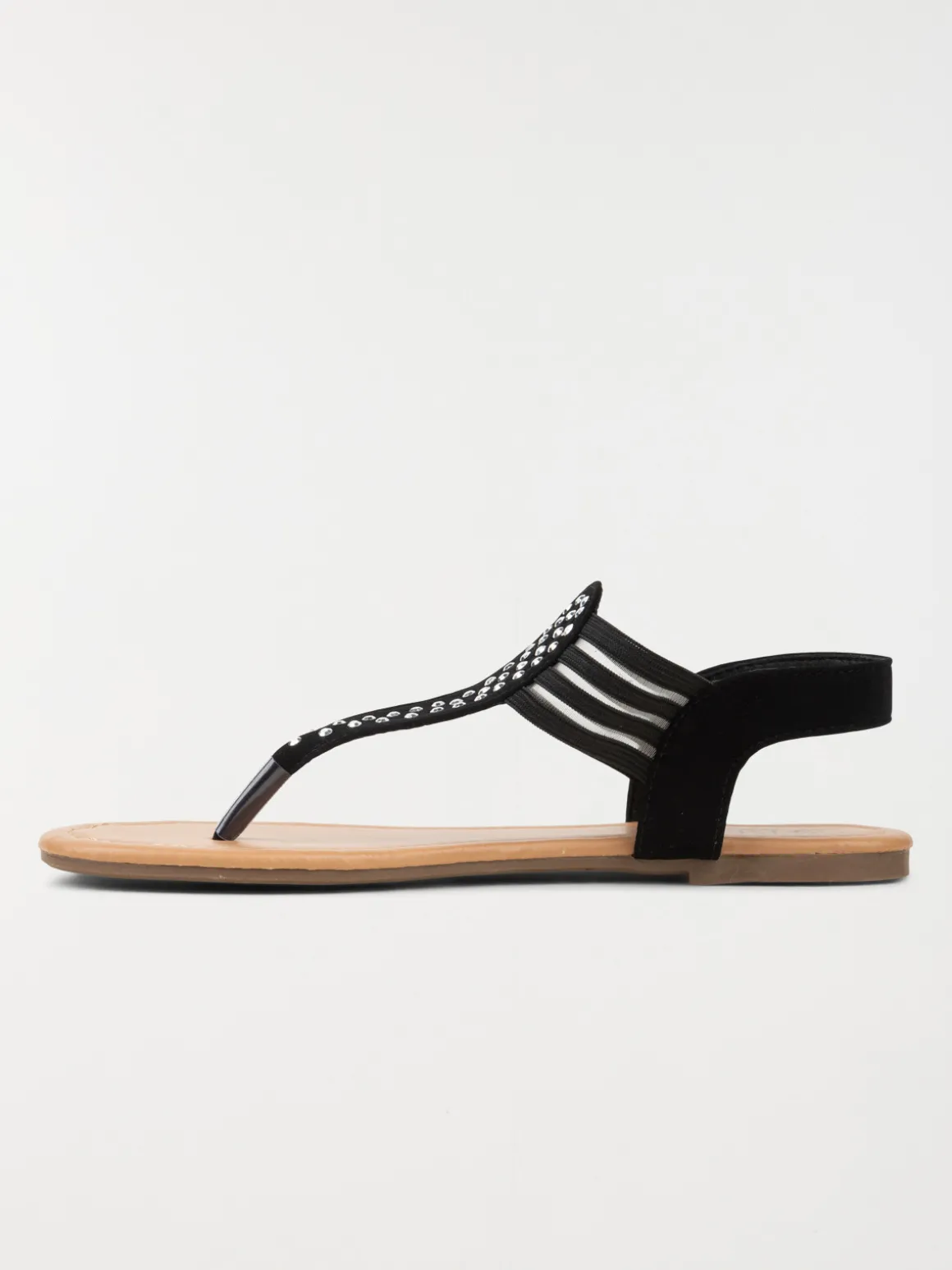 Nu-pieds strass femme noir (37-42)