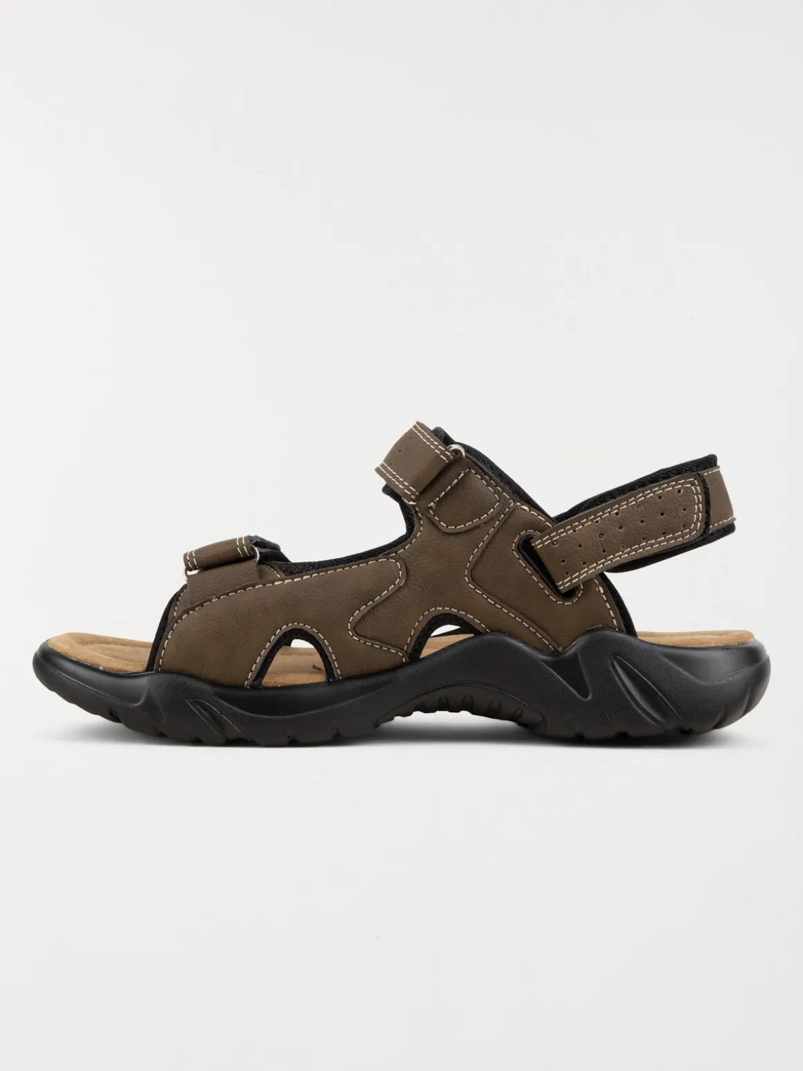 Nu-pieds triple scratchs marron (40-46)