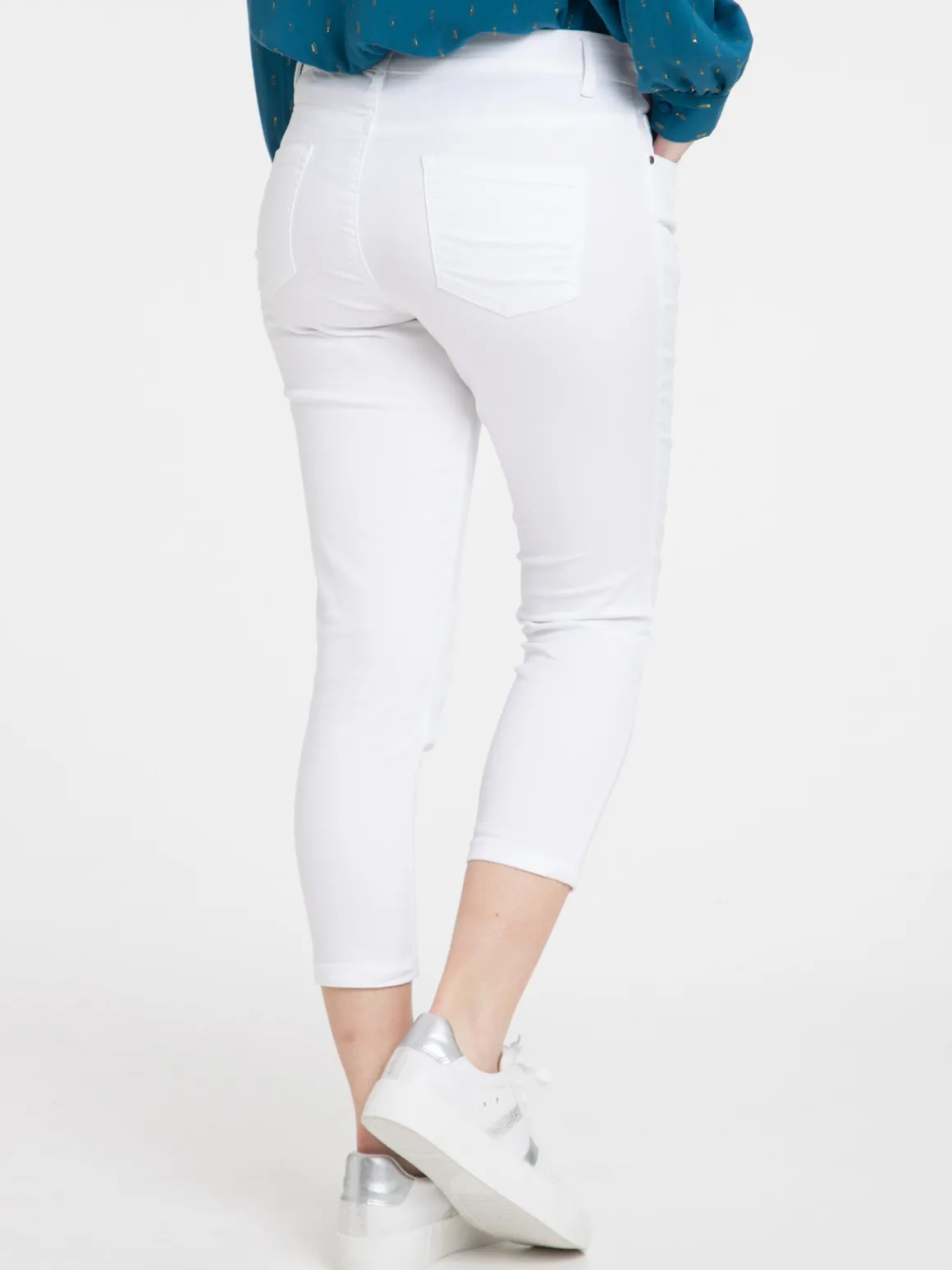 Pantacourt blanc femme