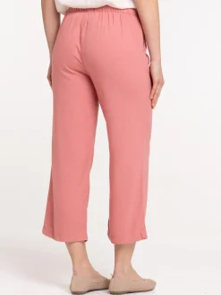 Pantacourt coloris bois de rose femme