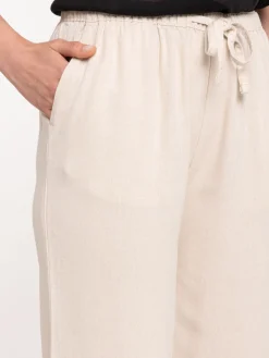 Pantacourt coloris naturel femme