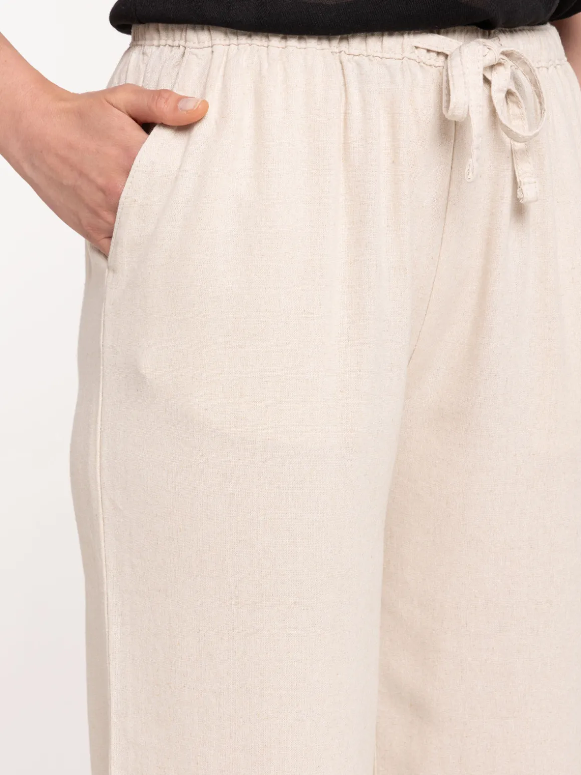 Pantacourt coloris naturel femme