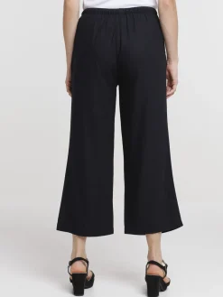 Pantacourt coloris noir femme