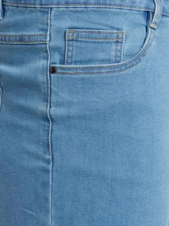 Pantacourt en jean grande taille femme