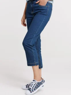 Pantacourt en jean stone femme