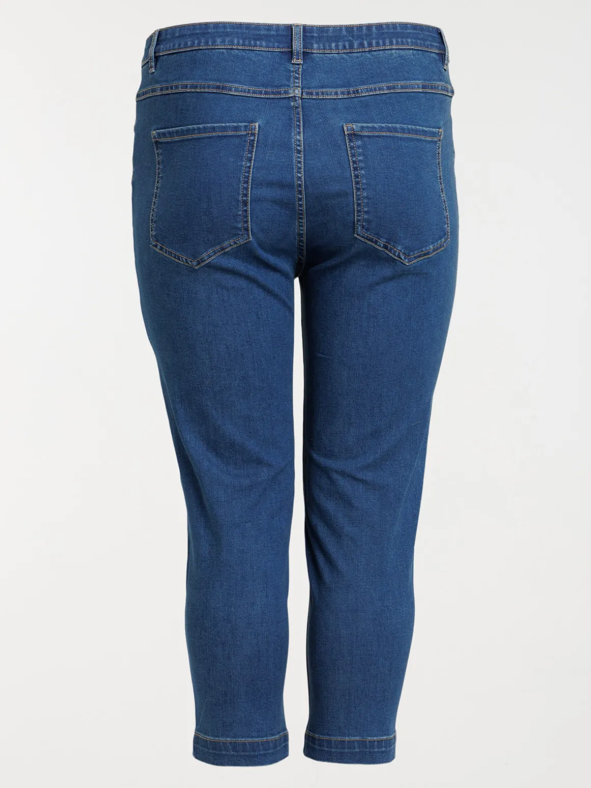Pantacourt jean grande taille femme