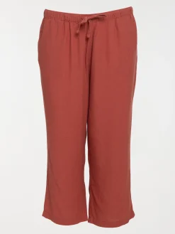 Pantacourt marsala grande taille femme