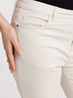 Pantacourt skinny beige femme
