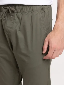Pantalon 100% coton kaki homme