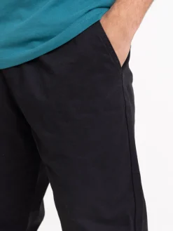 Pantalon 100% coton noir homme