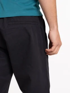 Pantalon 100% coton noir homme