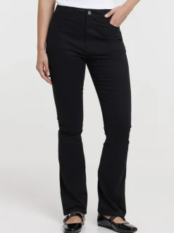 Pantalon bootcut noir femme