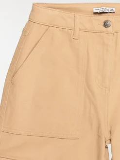 Pantalon cargo camel doux fille (XXS-M)