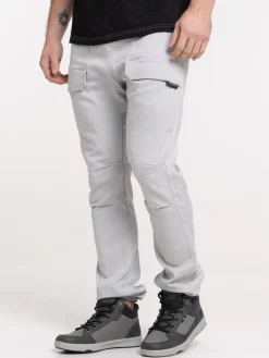 Pantalon cargo gris perle homme