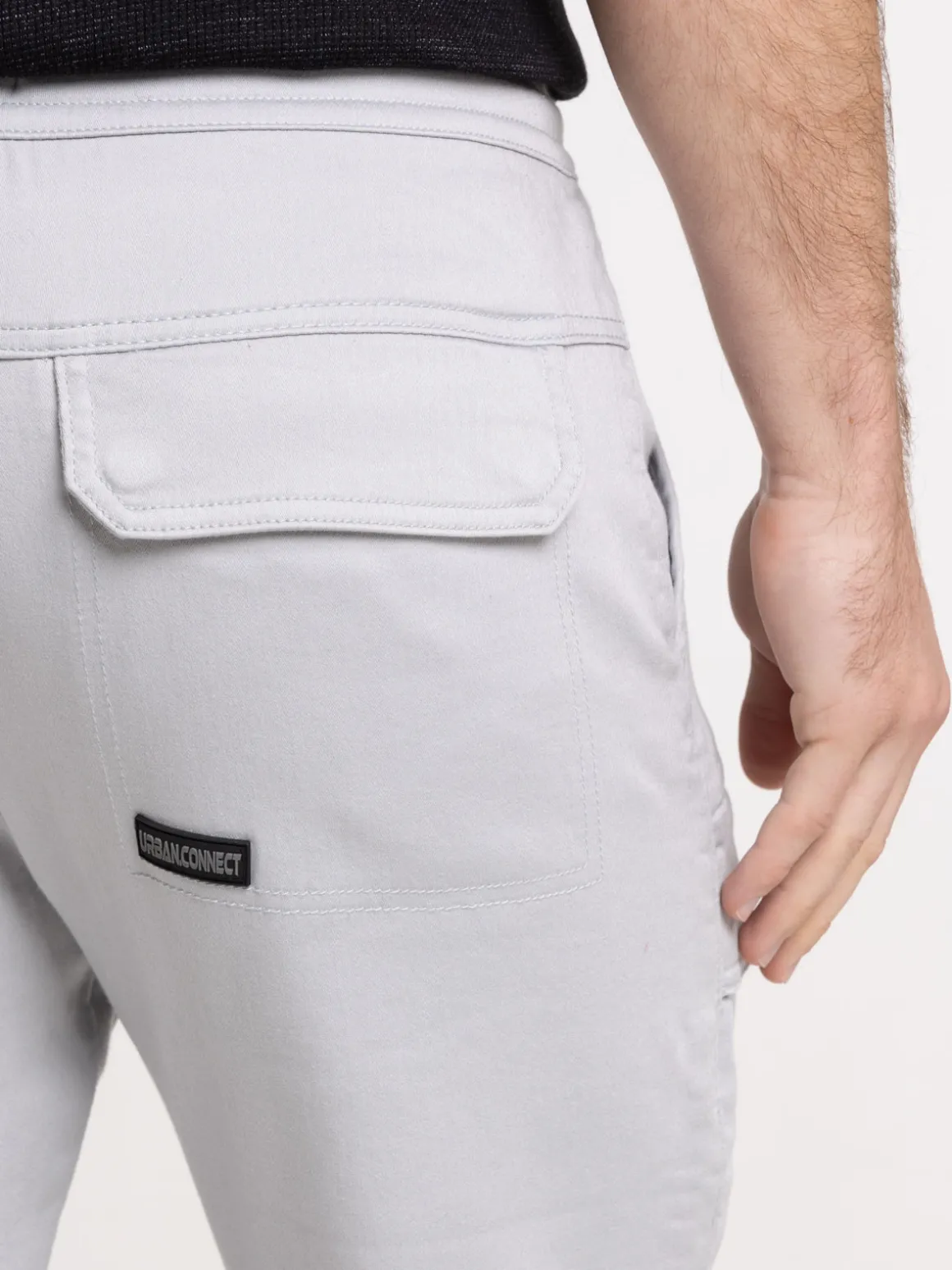 Pantalon cargo gris perle homme