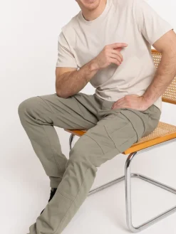 Pantalon cargo homme tilleul