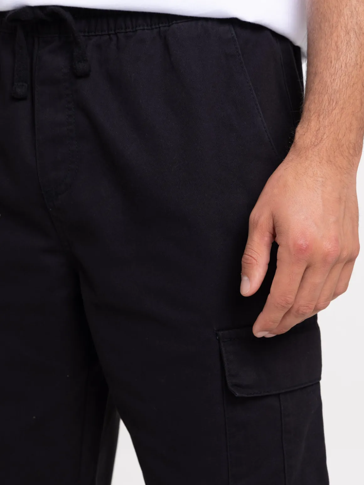 Pantalon cargo noir homme