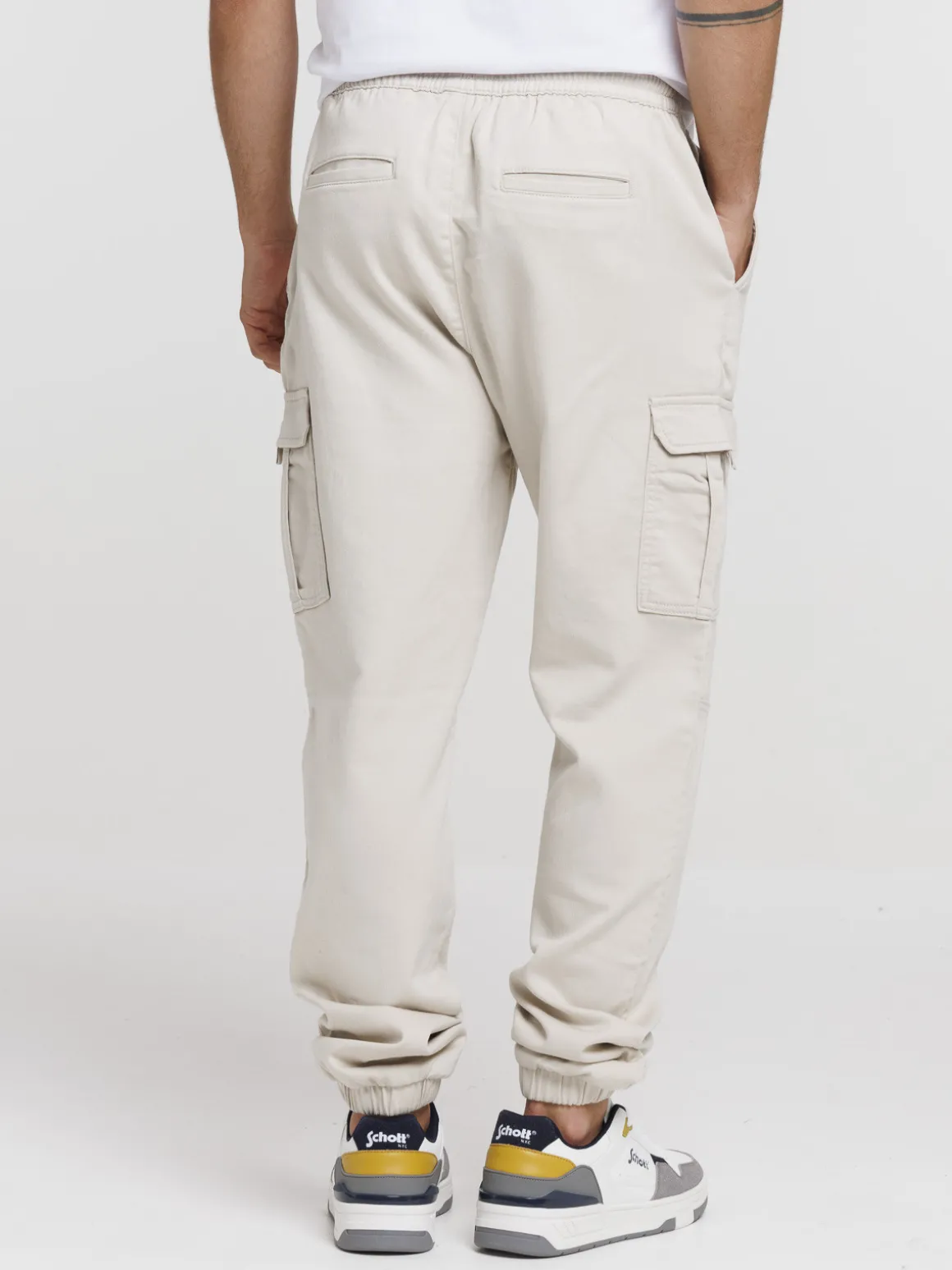 Pantalon cargo taille élastique homme