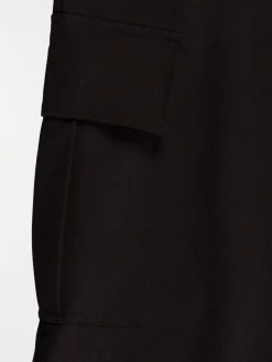 Pantalon cargo uni noir fille (XXS-M)