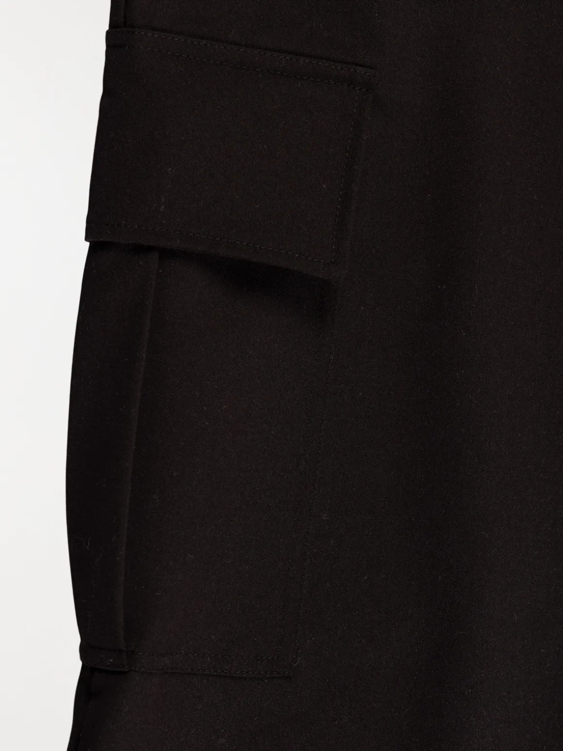 Pantalon cargo uni noir fille (XXS-M)