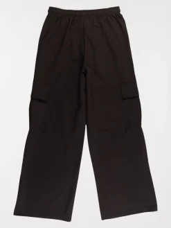 Pantalon cargo uni noir fille (XXS-M)