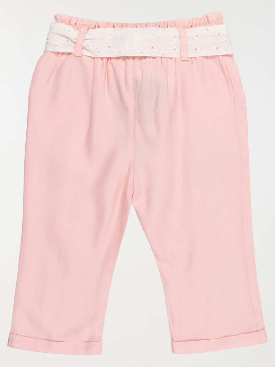 Pantalon ceinture fille pivoine (3-36M)