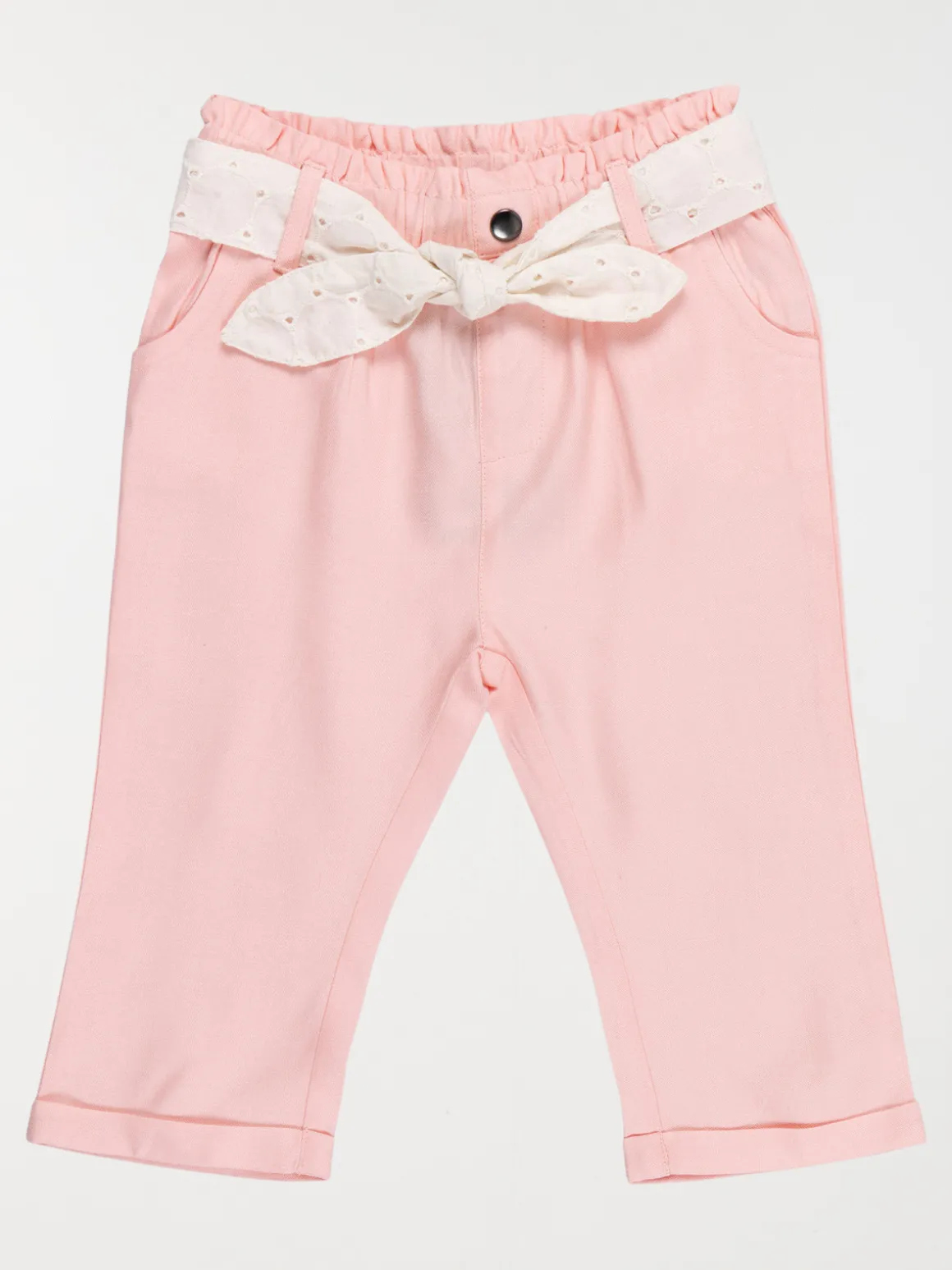 Pantalon ceinture fille pivoine (3-36M)