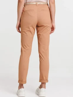 Pantalon chino coloris croissant femme